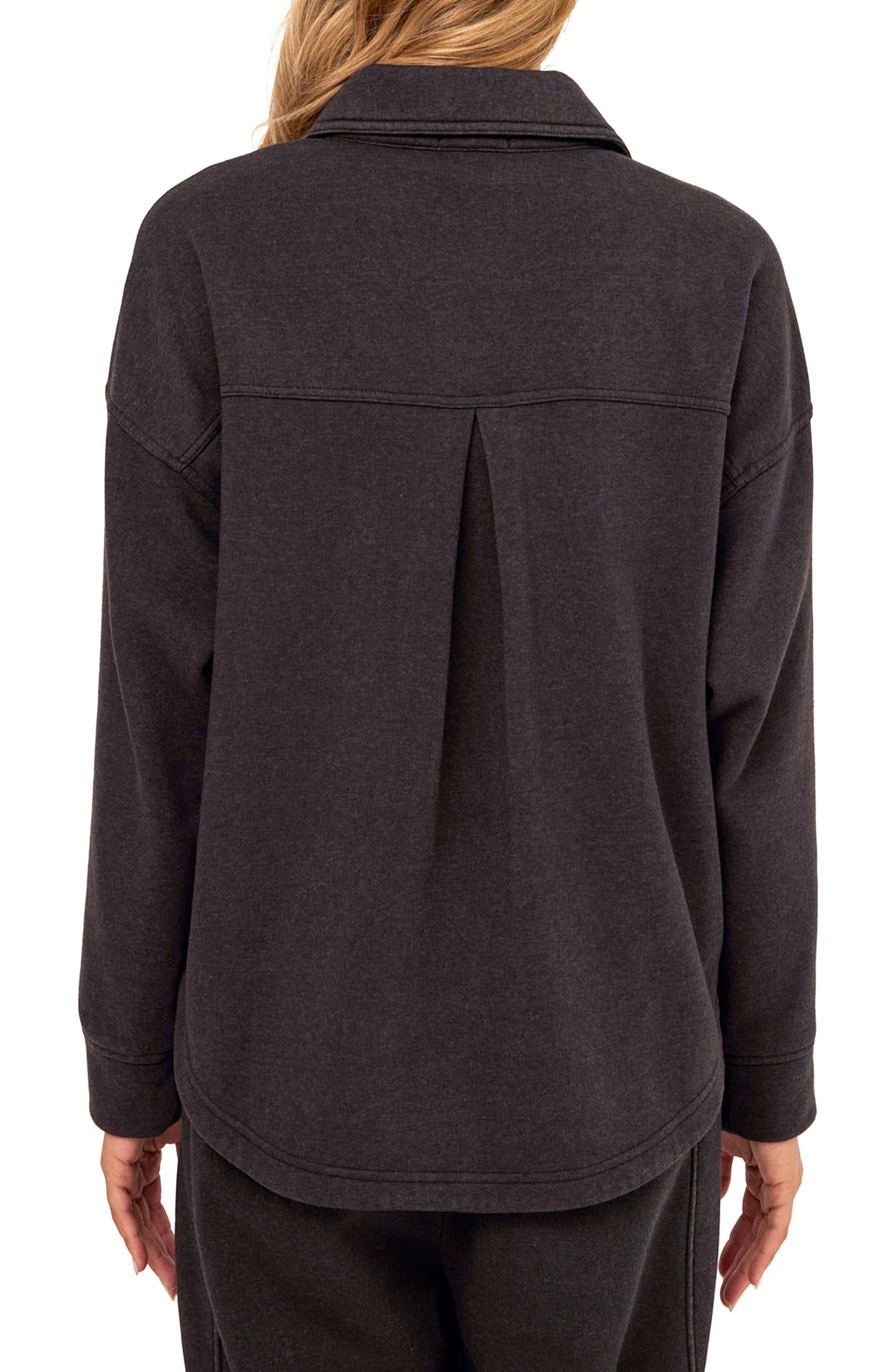 Blaire Mineral Wash Fleece Shirt Jacket - image 2
