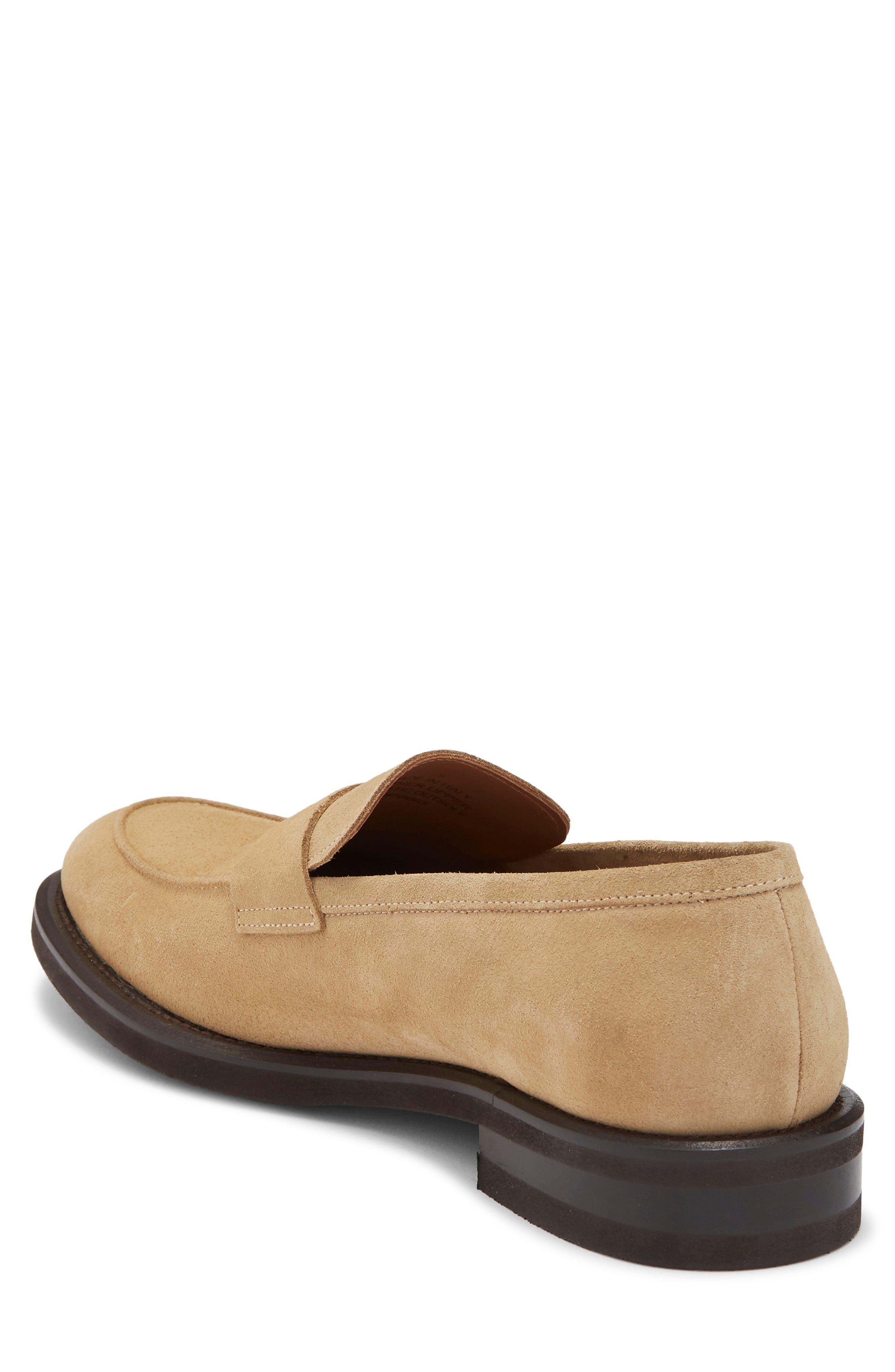 Nordstrom Pienza Casual Penny Loafer, Alternate, color, Beige Suede