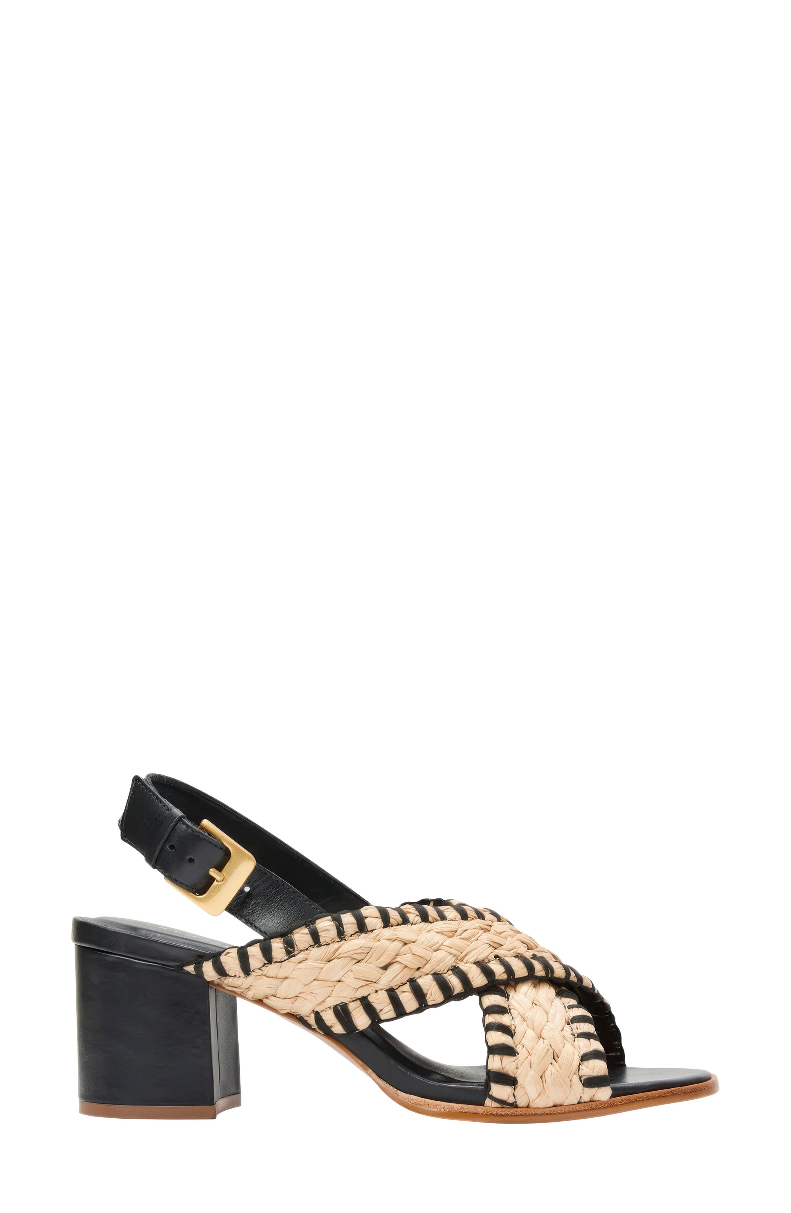 André Assous Hazel Raffia Slingback Sandal, Alternate, color, 
