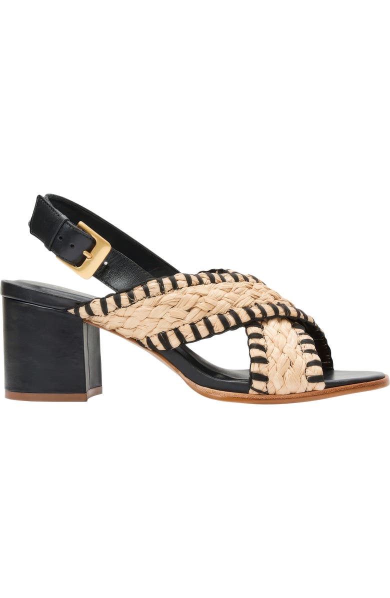 André Assous Hazel Raffia Slingback Sandal, Alternate, color,