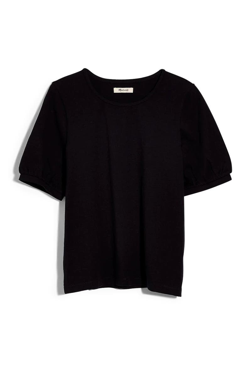 Puff Sleeve Tee, Main, color, TRUE BLACK