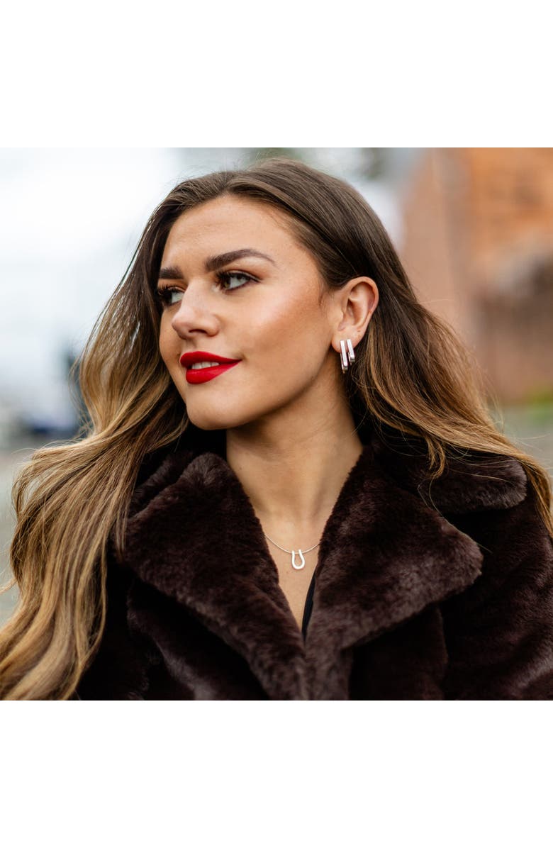 Lucy Quartermaine Horse Shoe Petal Pendant, Alternate, color, Sterling Silver