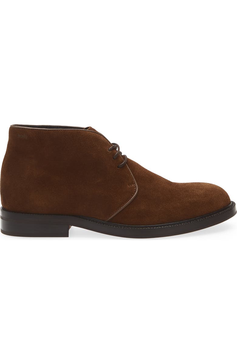 BOSS Dresletic Suede Chukka Boot, Alternate, color, Dark Brown