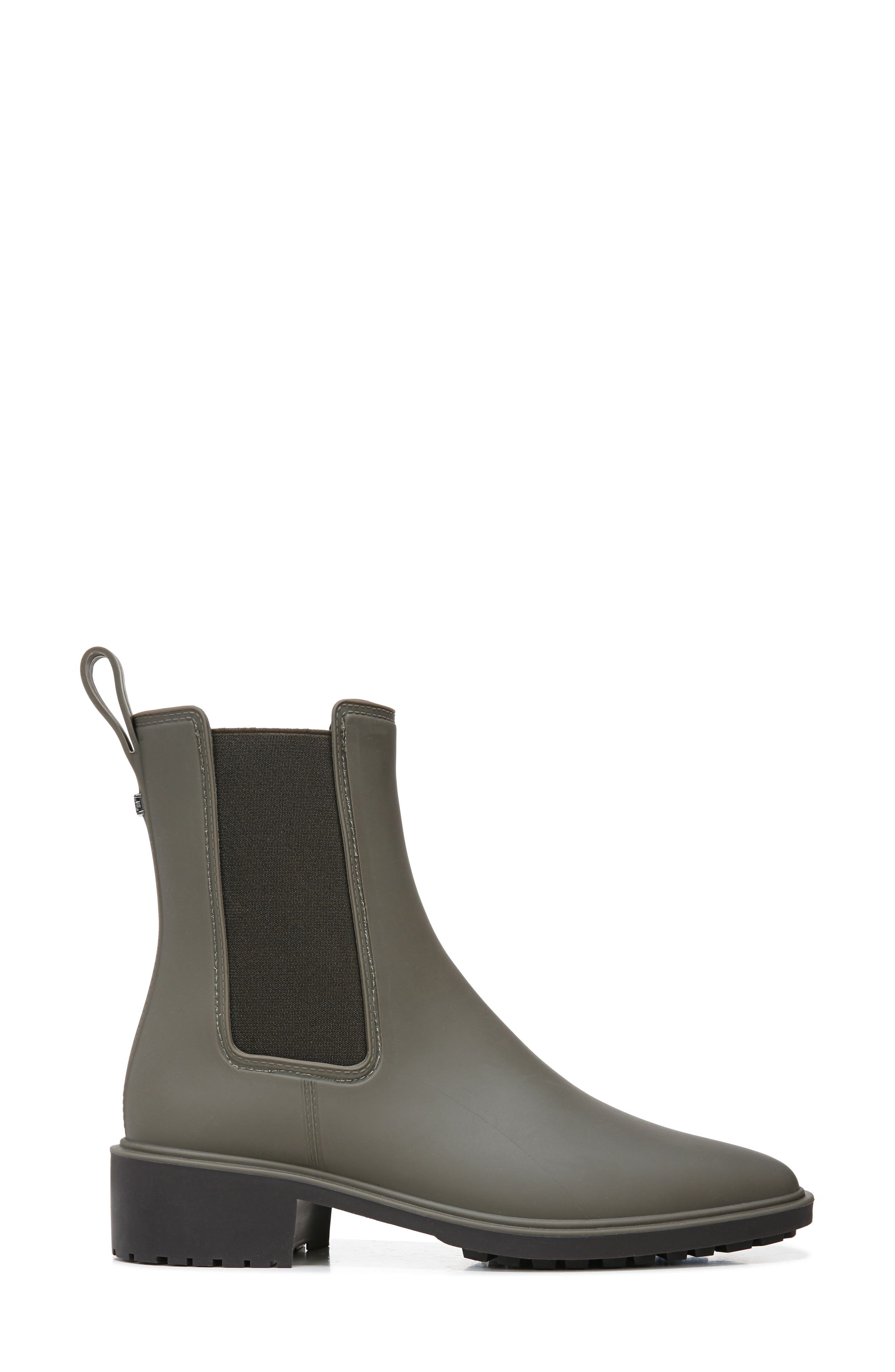 Sue Chelsea Rain Boot, Alternate, color, ALPINE GREEN/ CAVIAR BROWN