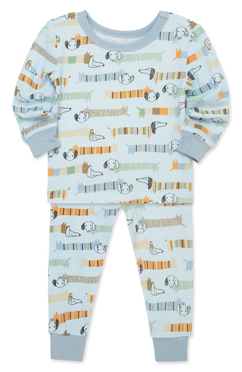 Little Me Puppy Print 2-Pack Stretch Viscose Pajama Set, Alternate, color, Blue