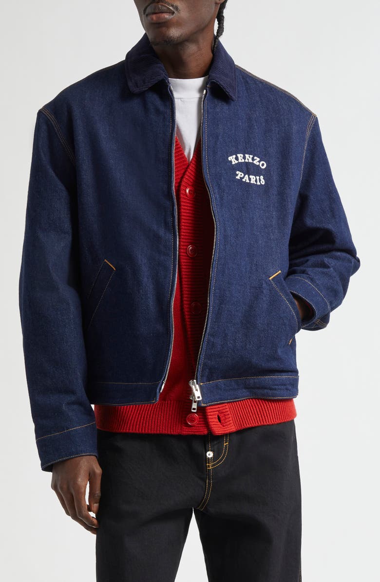 KENZO Verdy Market Padded Denim Workwear Jacket, Main, color, 