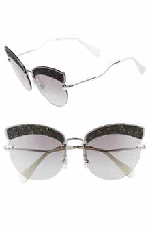 Miu Miu 65mm Cat Eye Sunglasses