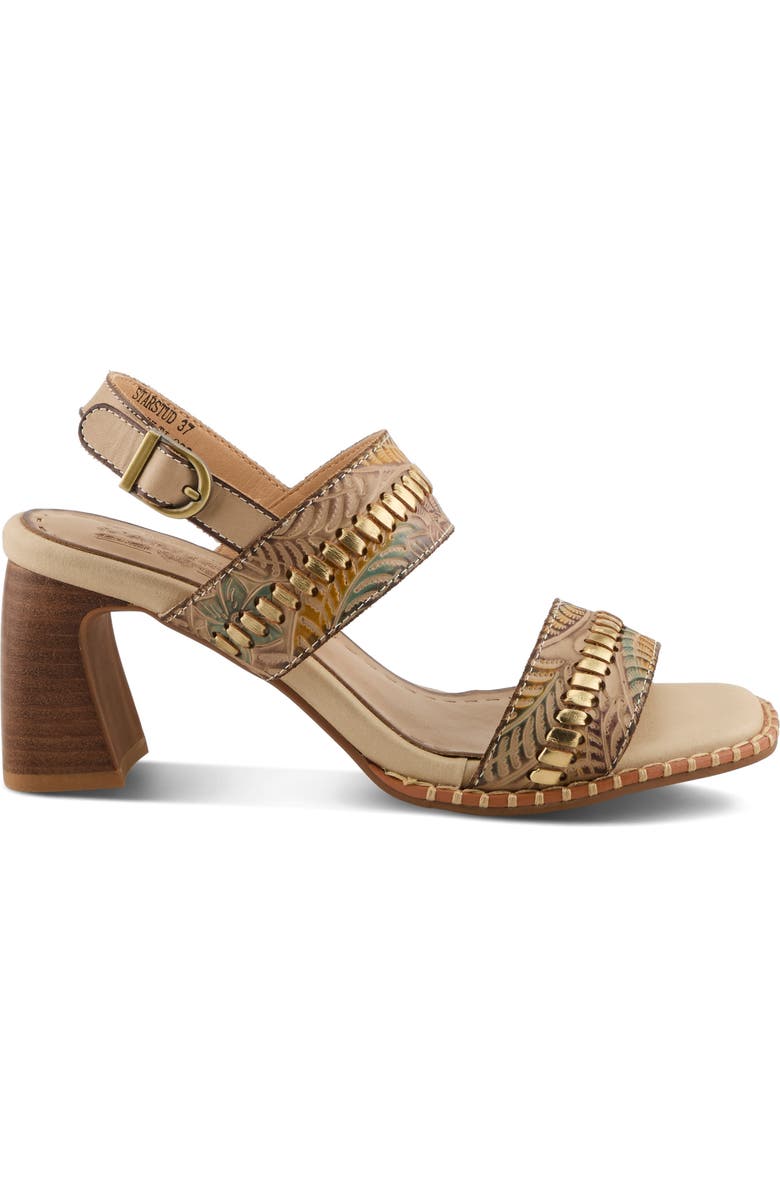 L'Artiste by Spring Step Starstud Slingback Sandal, Alternate, color, Beige Multi