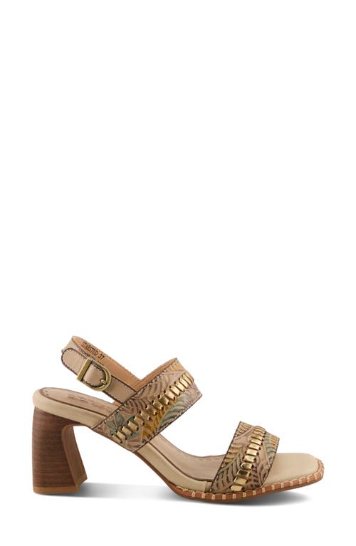 L'artiste By Spring Step Starstud Slingback Sandal In Beige Multi