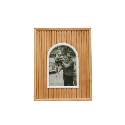 4x6 Ribbed Arch Photo Picture Frame w/ Glass Pane