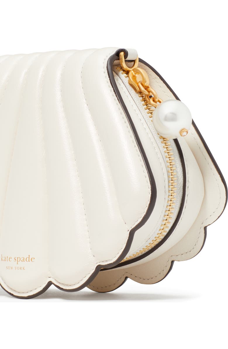 Kate Spade New York what the shell pearlized smooth leather seashell crossbody, Alternate, color,