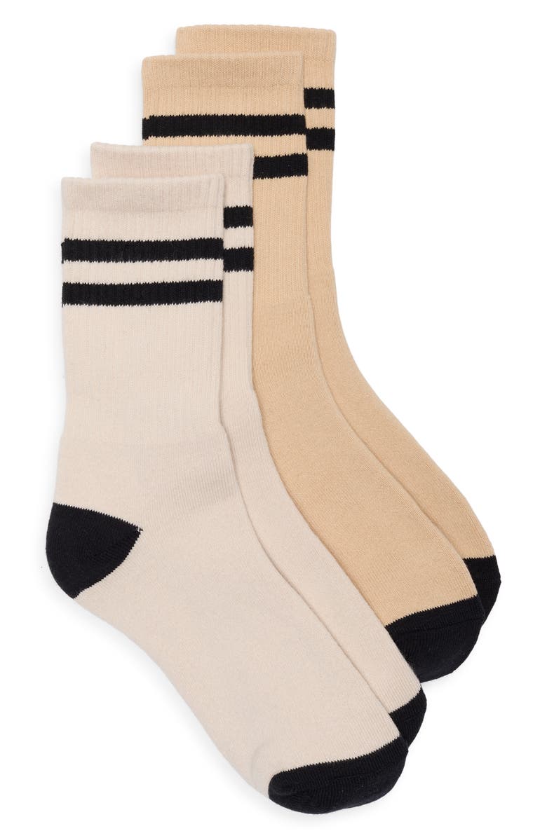 BP. Assorted 2-Pack Varsity Stripe Crew Socks, Main, color, Multi