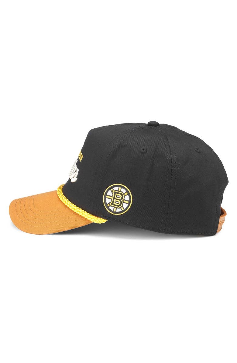 American Needle Men's American Needle Black/Gold Boston Bruins Roscoe Washed Twill Adjustable Hat, Alternate, color,