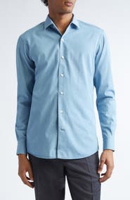 ZEGNA Denim Button-Up Shirt
