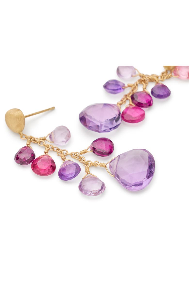 Marco Bicego Paradise 18K Yellow Gold Semiprecious Stone Drop Earrings, Alternate, color, 18K Gold