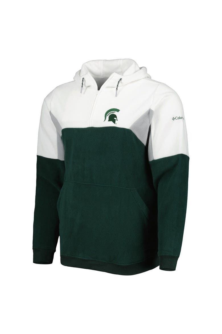 Men's Columbia Green Michigan State Spartans Lodge Quarter-Zip Hoodie, Alternate, color, Green
