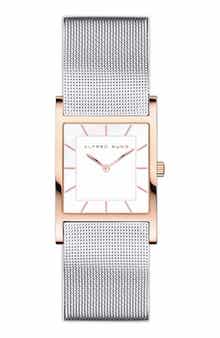 Two-Tone Mesh Strap Watch, 26mm