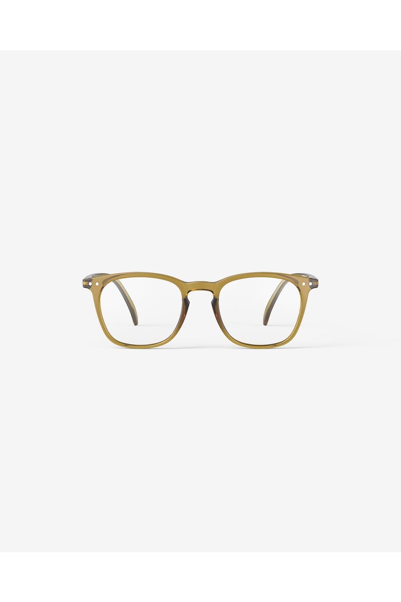 #E 49mm Trapeze Reading Glasses, Main, color, Golden Green