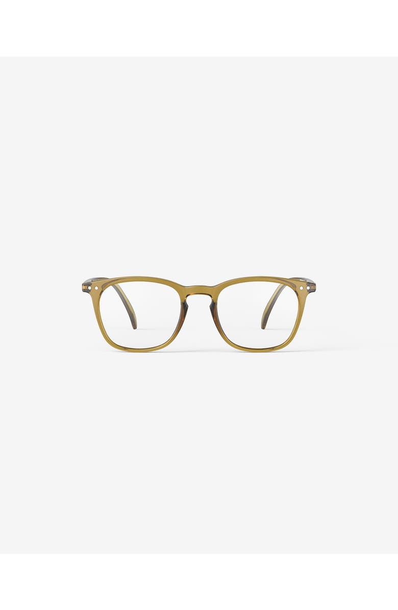 IZIPIZI #E 49mm Trapeze Reading Glasses, Main, color, Golden Green