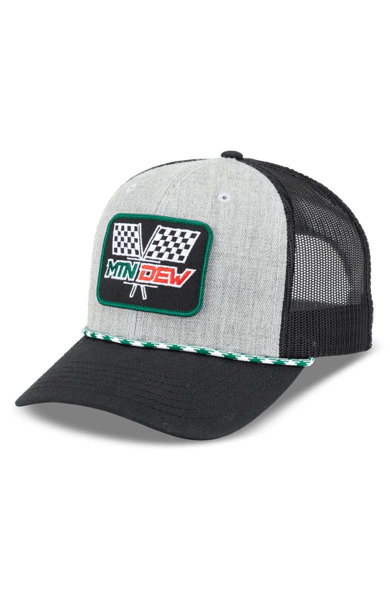 H3 Sportgear Mountain Dew Snapback Trucker Hat, Alternate, color, Grey