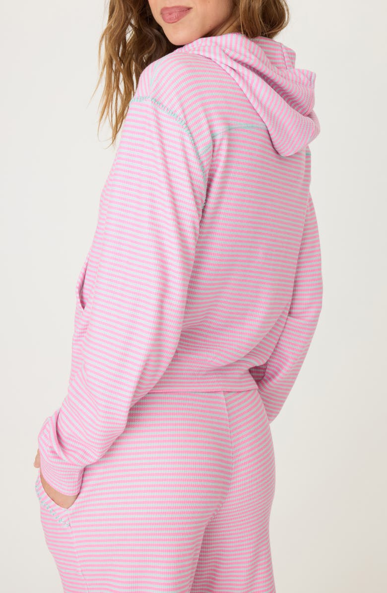 PJ Salvage Secret Garden Pajama Hoodie, Alternate, color, Bright Pink