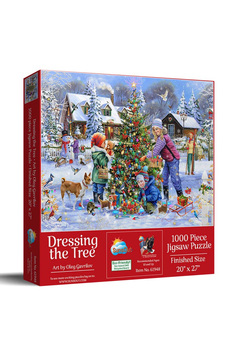 Sunsout Dressing the Tree 1000 piece Jigsaw Puzzle for Adults, Main, color, Multicolor