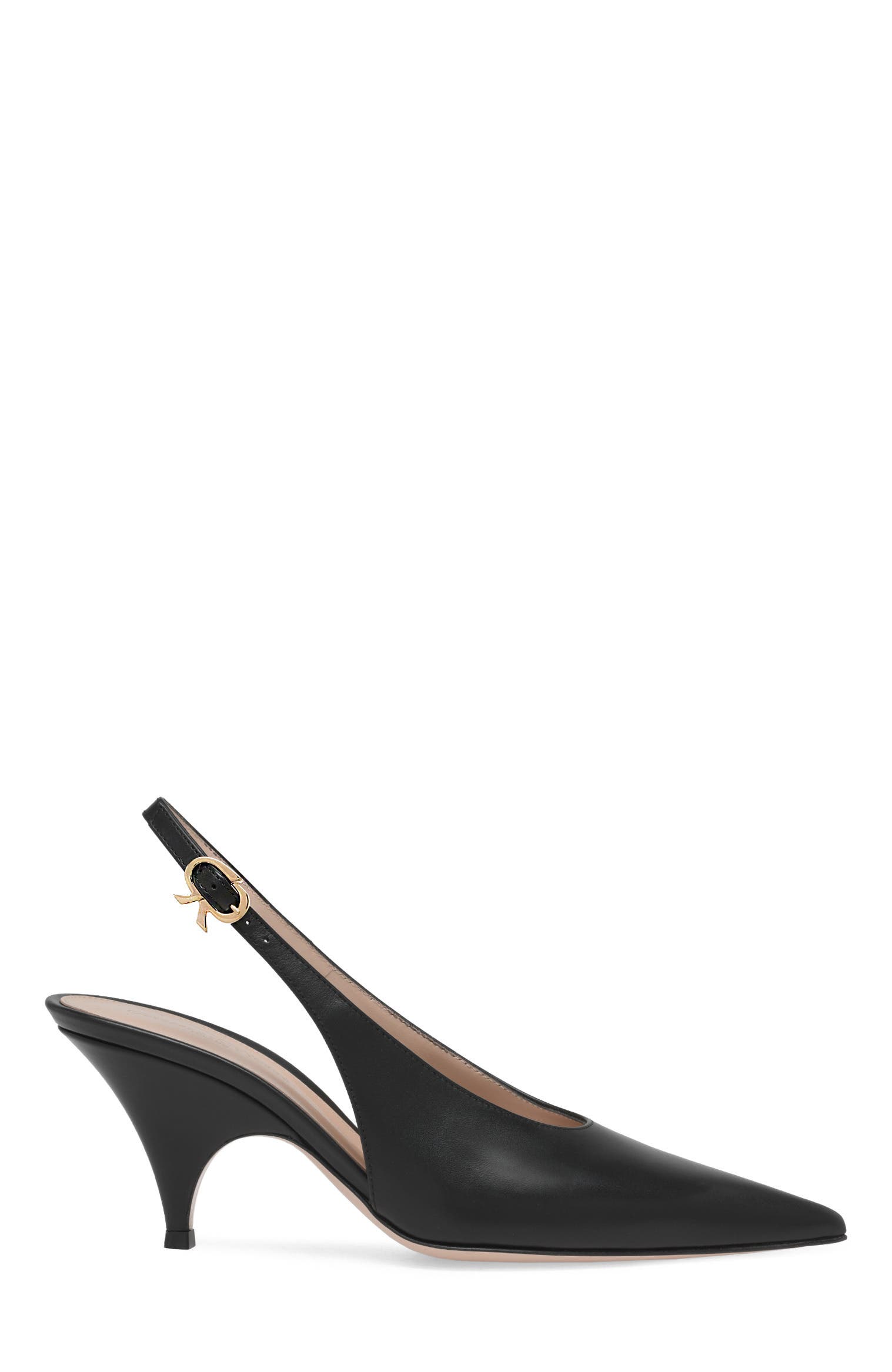 Gianvito Rossi Sofia Sling 70, Main, color, Black Leather