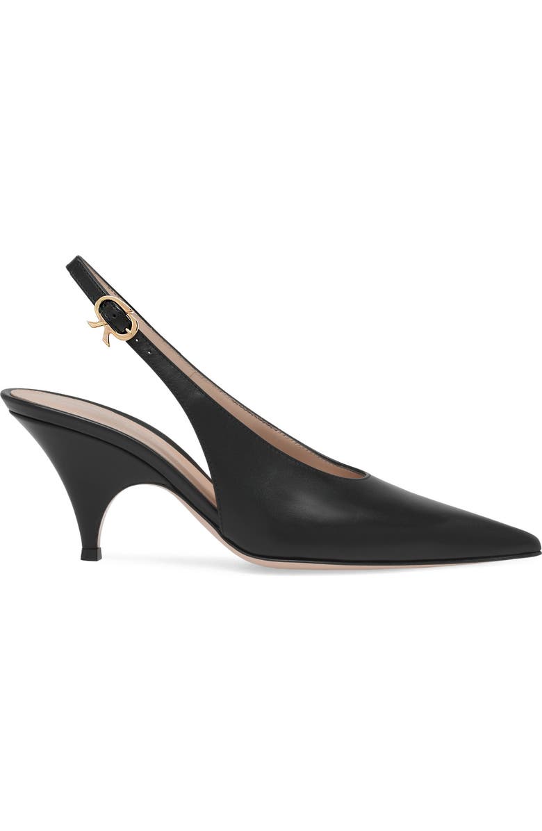 Gianvito Rossi Sofia Sling 70, Main, color, Black Leather