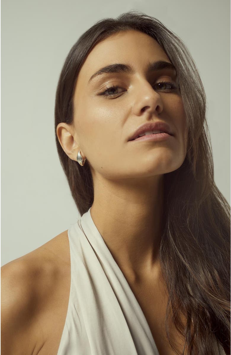 CXC Mini Sunflower Earrings, Alternate, color, Silver