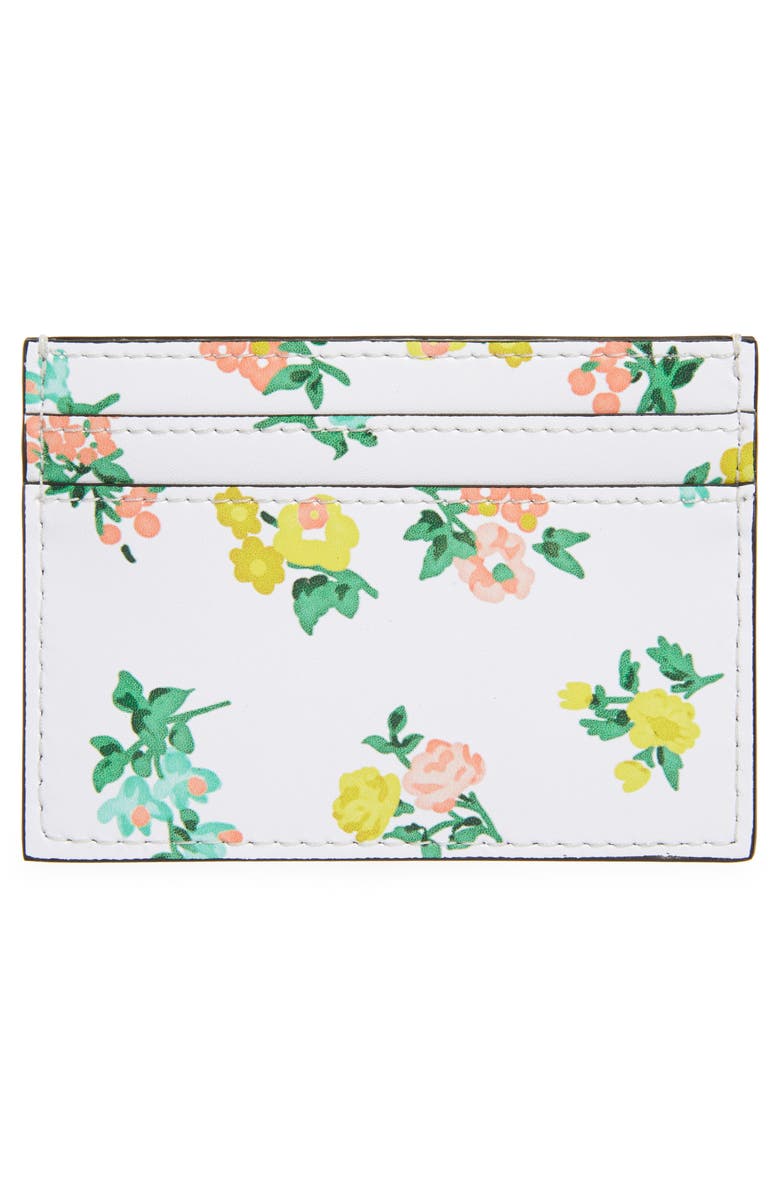 Moschino Teddy Patchwork Card Case, Alternate, color, 