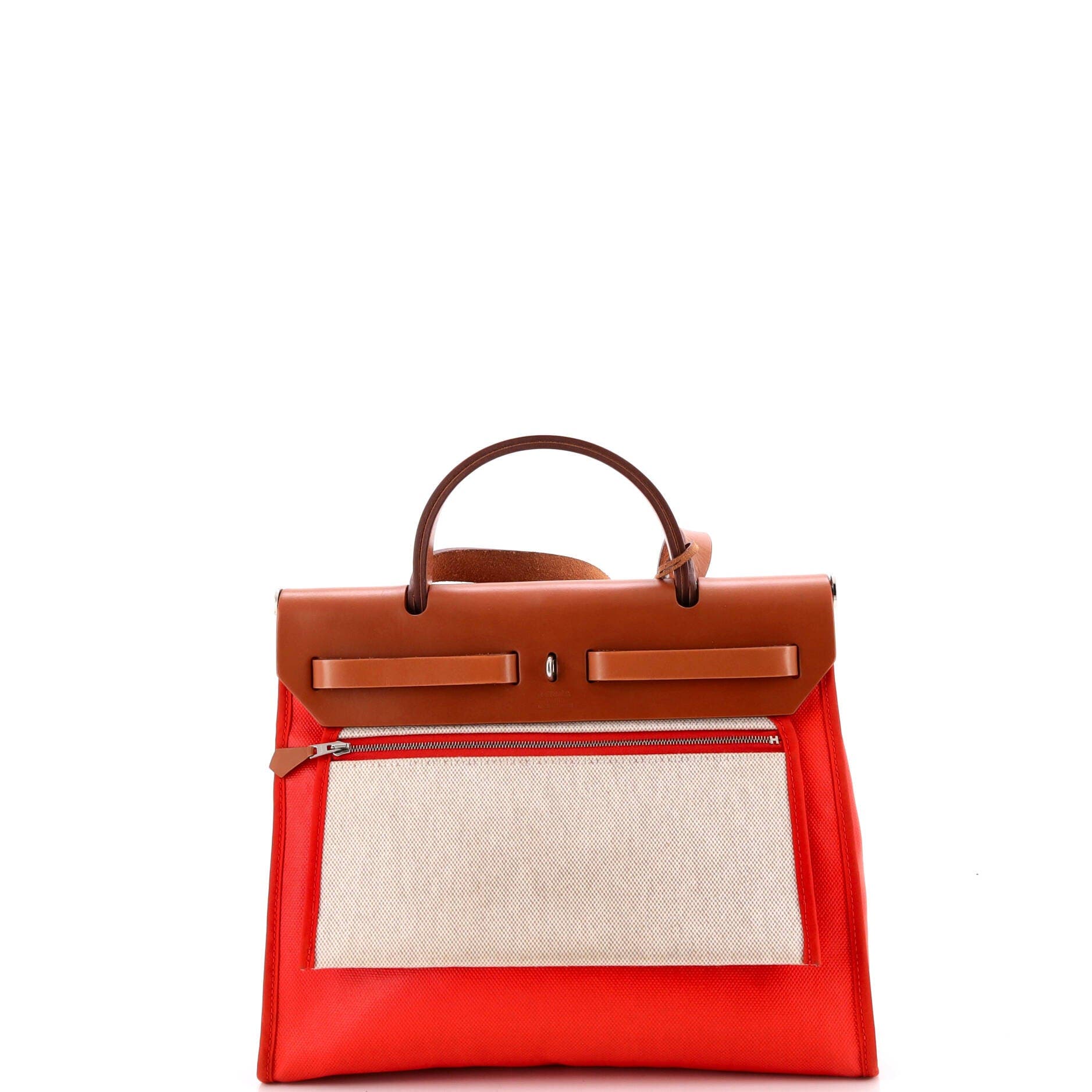 Herbag Zip Berline Vache Canvas and Leather 31, Alternate, color, Red