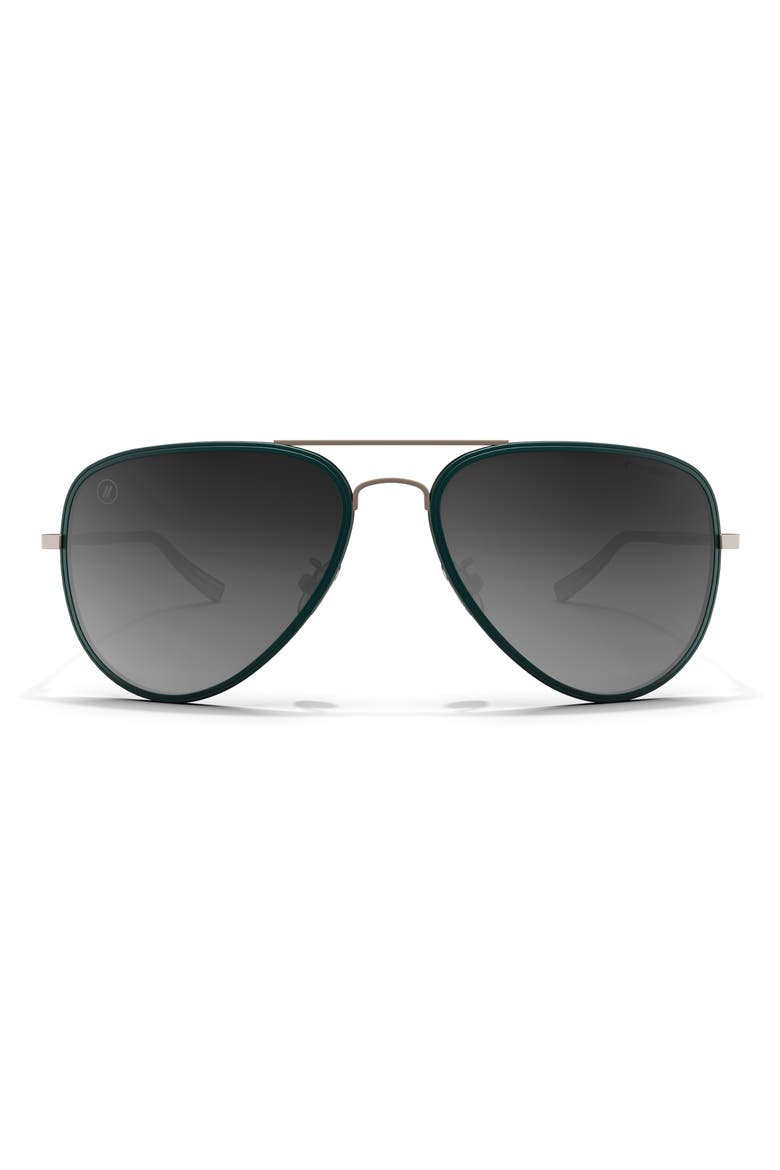 58mm A-Series Polarized Aviator Sunglasses, Main, color, EMERALD