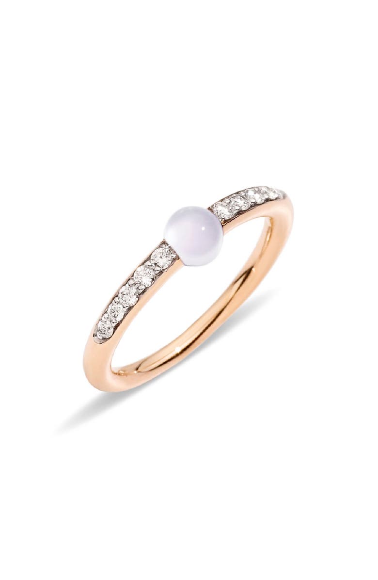 Pomellato M'ama non M'ama Stone & Diamond Stacking Ring, Main, color, 