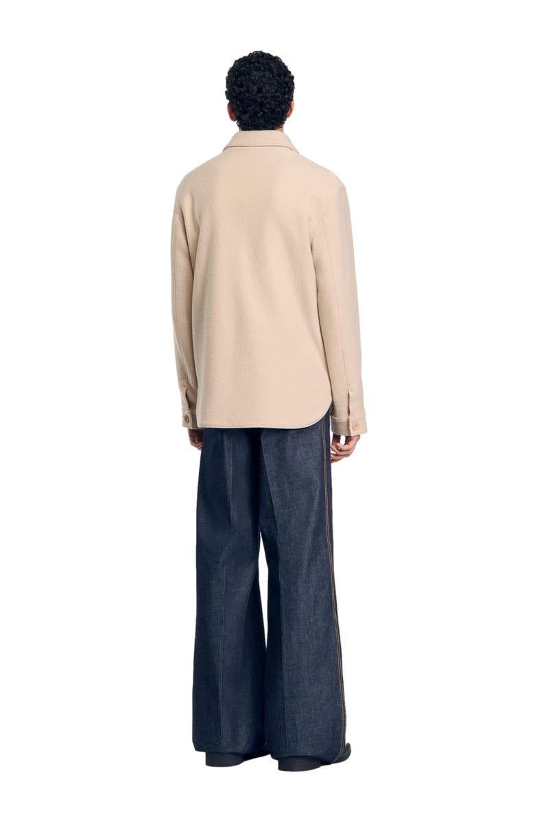 SANDRO Button-up overshirt, Alternate, color, 