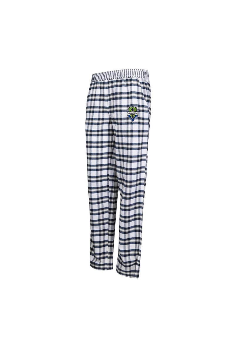 Women's Concepts Sport Navy Seattle Sounders FC Sienna Flannel Pants, Alternate, color, Navy