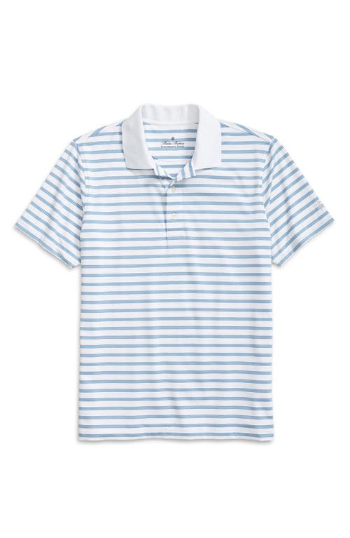 Brooks Brothers Performance Series Microstripe Jersey Polo In White Multi