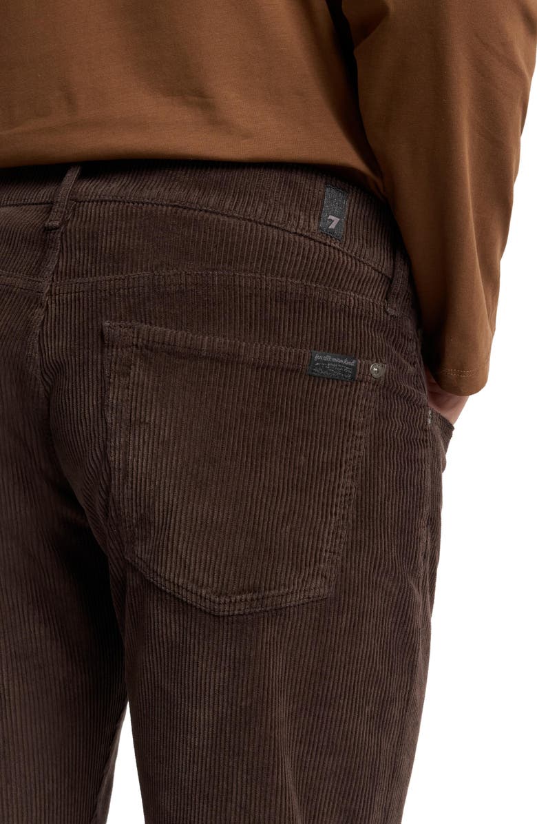 7 For All Mankind The Straight Leg Corduroy Pants, Alternate, color, Corduroy Coffee