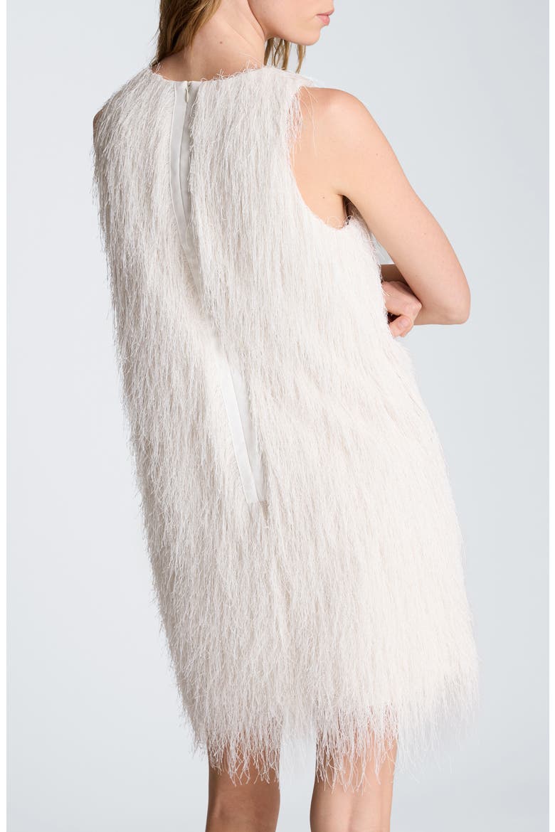 Sleeveless Fringe Minidress, Alternate, color, OYSTER