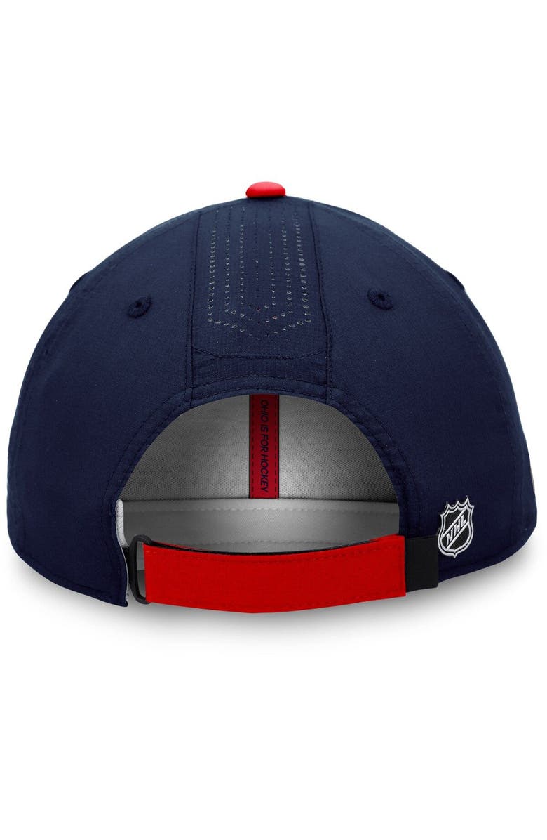 FANATICS Men's Fanatics Branded Navy Columbus Blue Jackets Authentic Pro Rink Pinnacle Adjustable Hat, Alternate, color, Navy