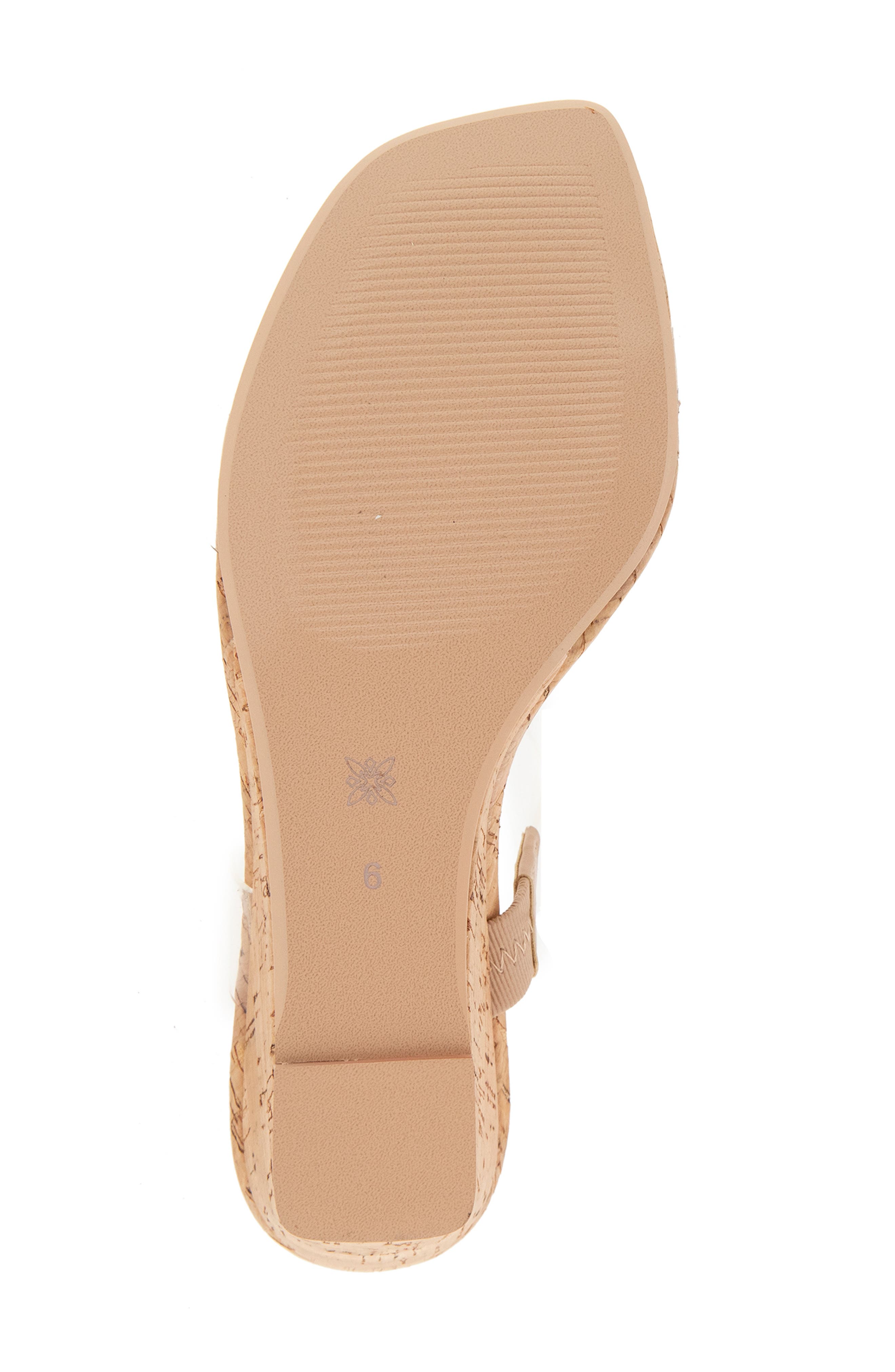 BCBGeneration Stammie Cork Wedge Sandal, Alternate, color, Clear