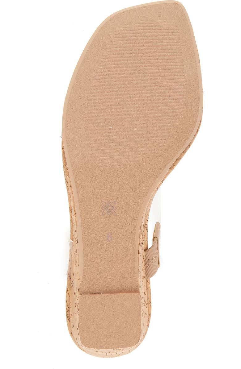 BCBGeneration Stammie Cork Wedge Sandal, Alternate, color, Clear