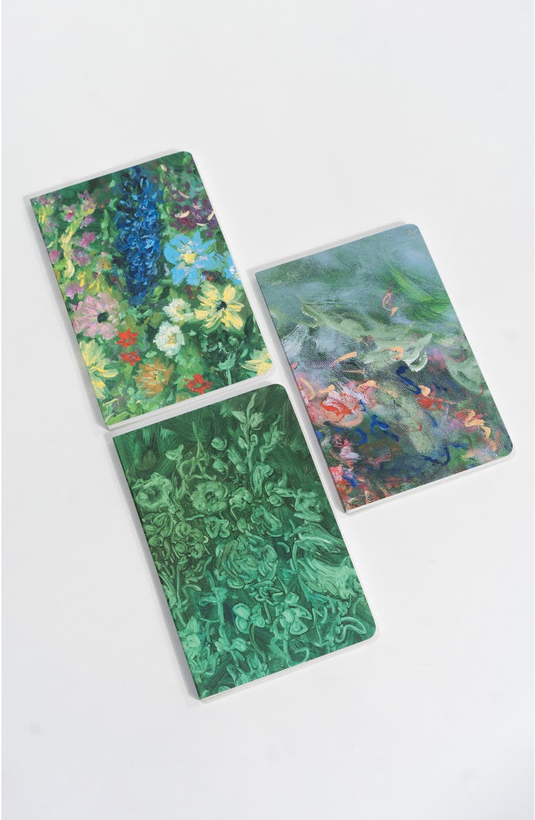 Bond & Grace Set of Three Pocket Journals - Impressions of The Secret Garden, Main, color, Green