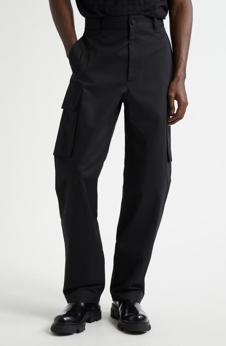 Givenchy Cotton Cargo Pants, Main, color, Black