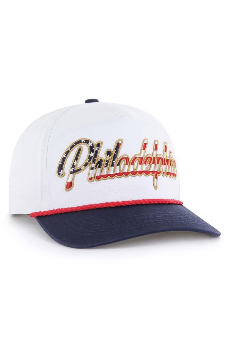 '47 Men's '47 White Philadelphia Phillies Patriotic Overhand Hitch Adjustable Hat, Alternate, color, White