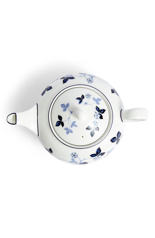 Wedgwood Wild Strawberry Floral-print Bone-china Teapot 800ml In Blue