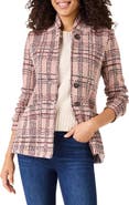 NIC+ZOE Plaid Knit Cotton Jacket