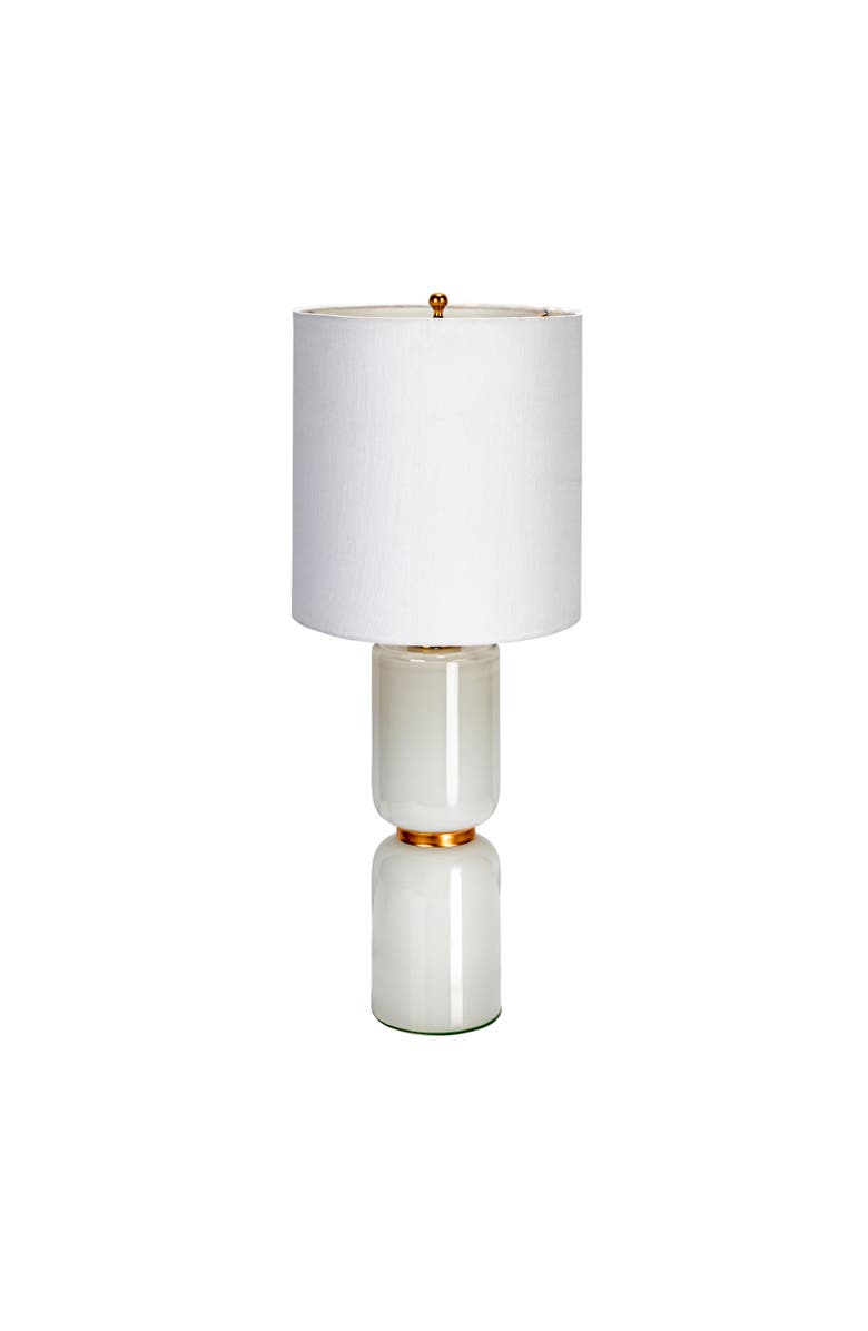 Storied Home Stacked Base Table Lamp, Main, color, White