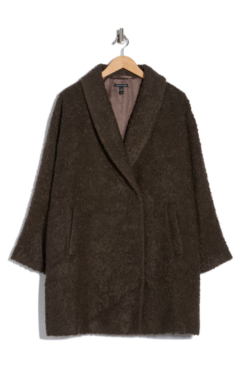 Eileen Fisher Shawl Collar Coat, Alternate, color, Wren