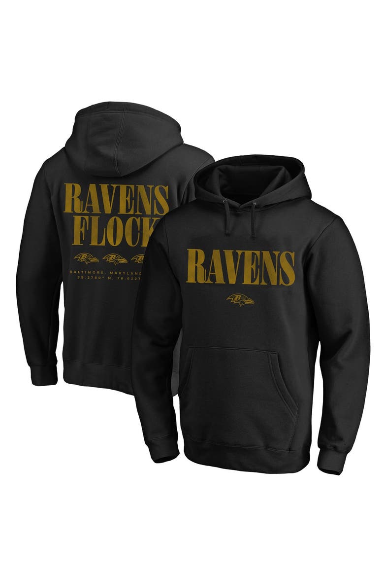 Men's Fanatics Black Baltimore Ravens Big & Tall Relaxed Intense Rivalry Hoodie, Main, color, Black