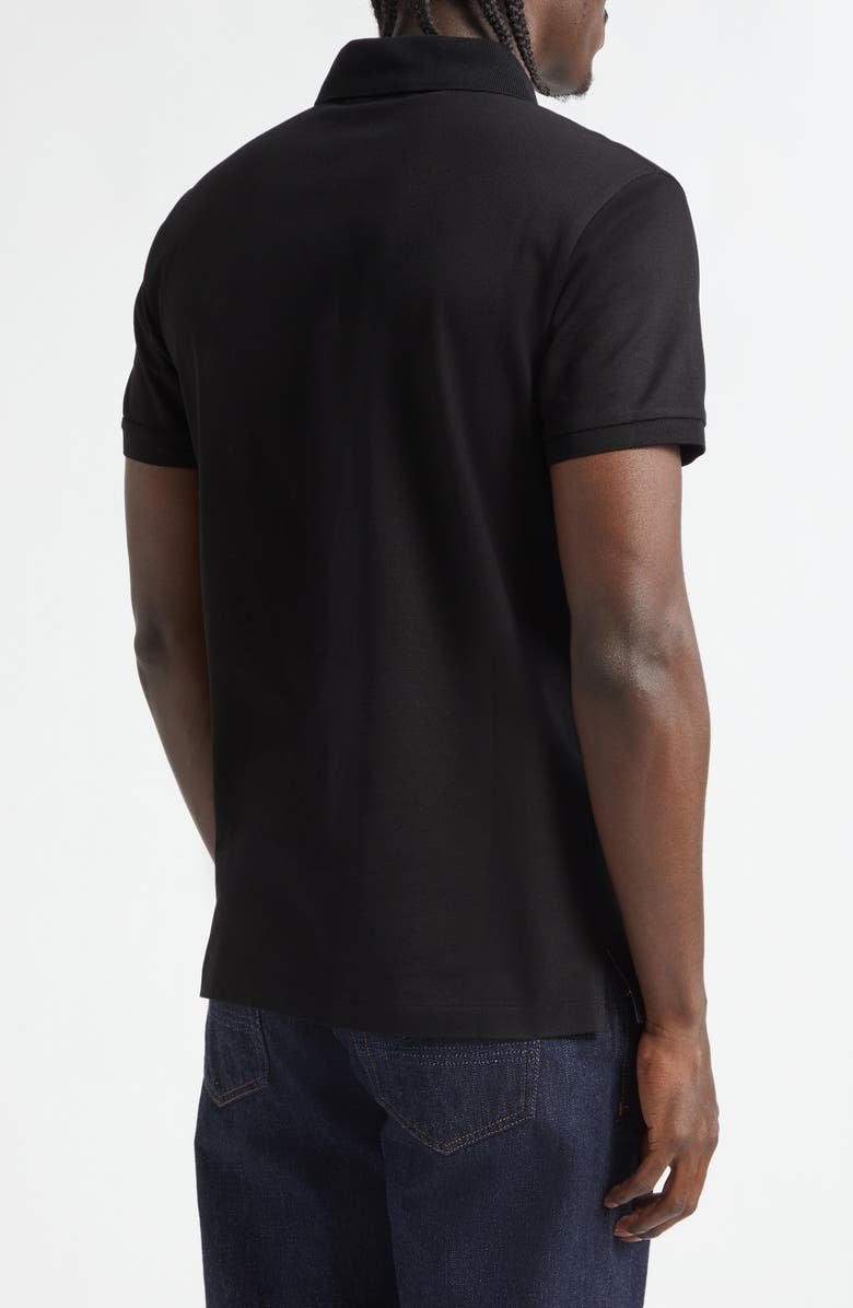 Ralph Lauren Purple Label Embroidered Logo Cotton Piqué Polo, Alternate, color, Classic Black